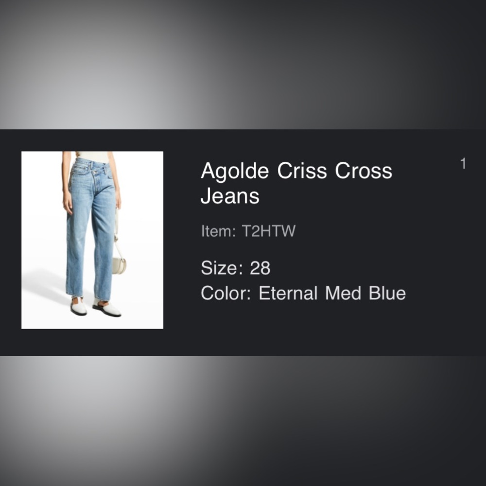 Agolde Criss Cross Jeans